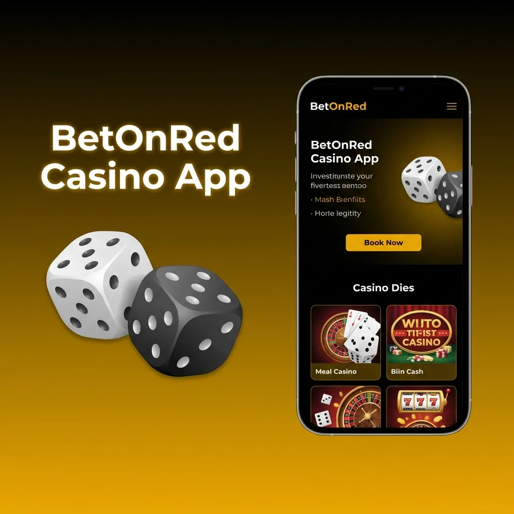 BetOnRed Casino app interface showing slots, table games, live dealer options, and sports betting features