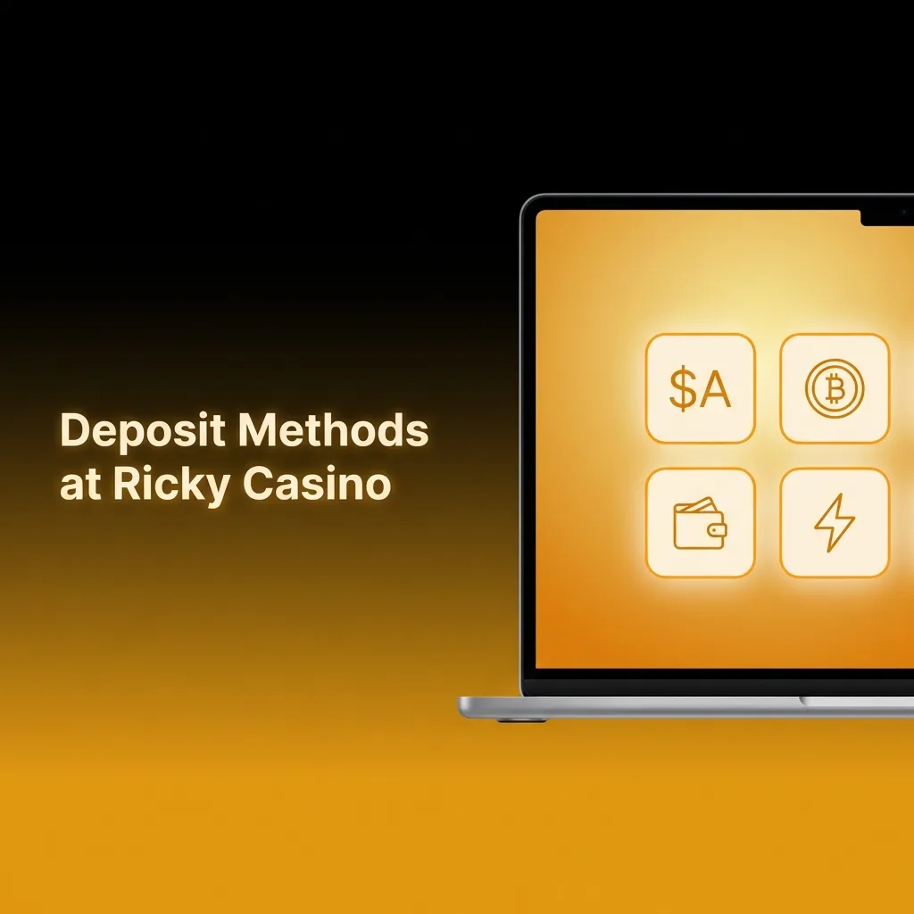 Ricky Casino deposit methods screen showing bank transfer, card, and digital wallet options for instant funding.