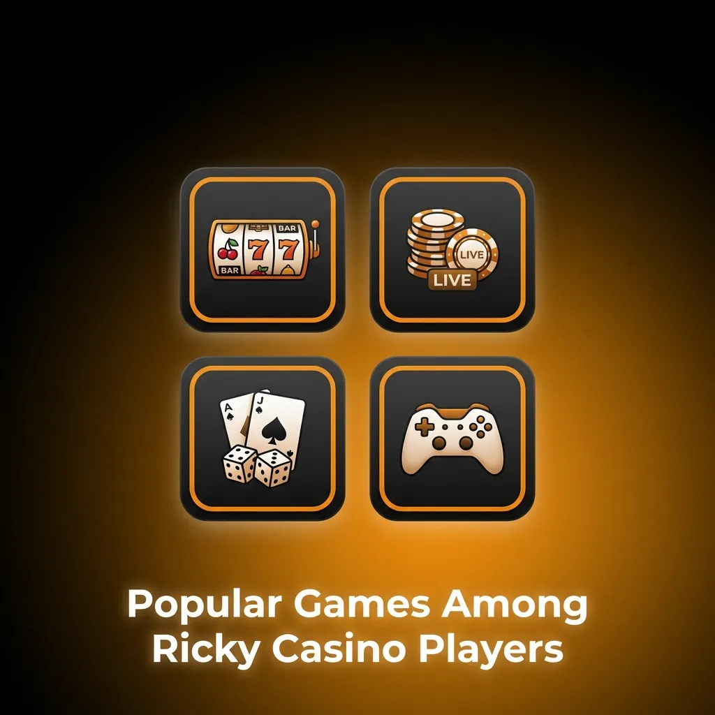 Top-rated slot games at Ricky Casino including Big Bass Bonanza, Gates of Olympus, and Sweet Bonanza with high RTP rates