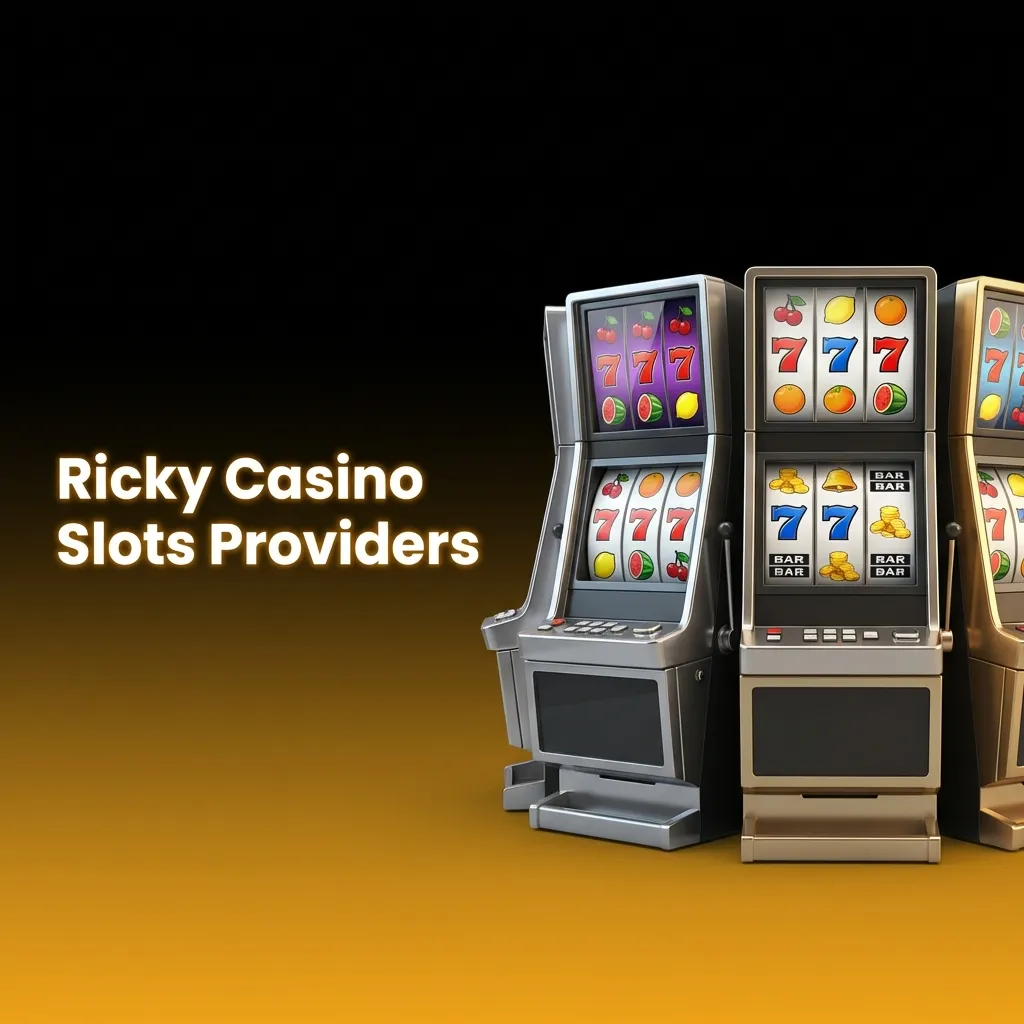 Ricky Casino slots providers logos including NetEnt, Microgaming, Pragmatic Play, and other leading game studios