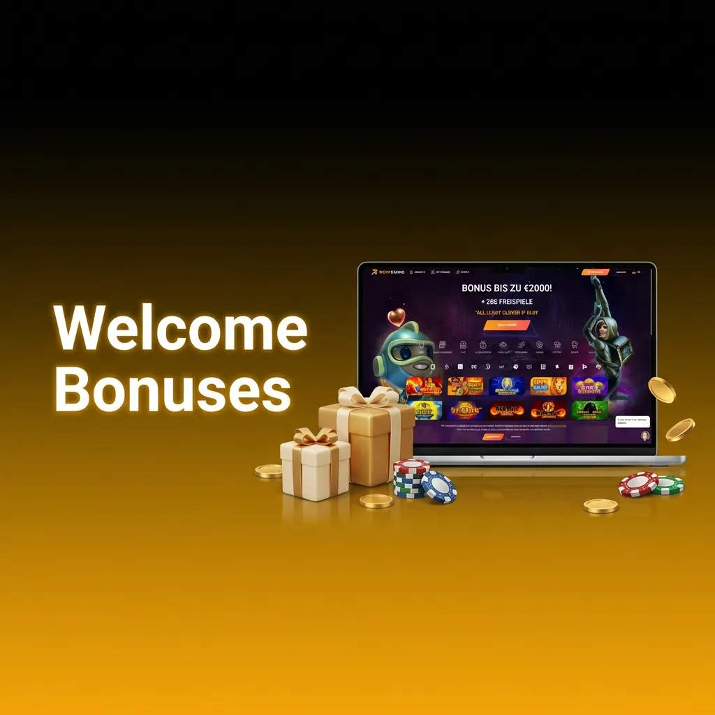 Casino welcome bonus table showing deposit matches up to AU$7,500 and 550 free spins across five deposits