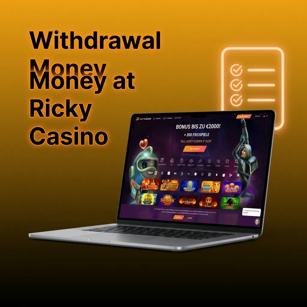 Ricky Casino withdrawal process guide showing steps to cash out winnings through account dashboard